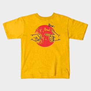 pew pew Kids T-Shirt